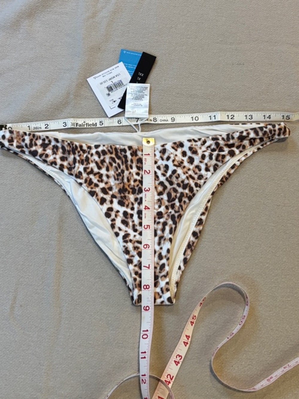O’Neill Leopard Print Bikini Bottoms - Neutral Brown Large